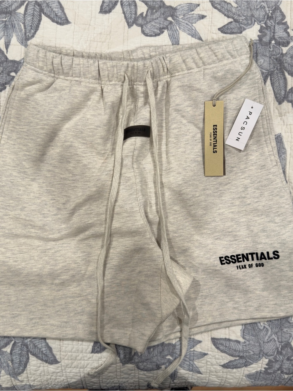 Fear of God Essentials Light Gray Athletic Shorts